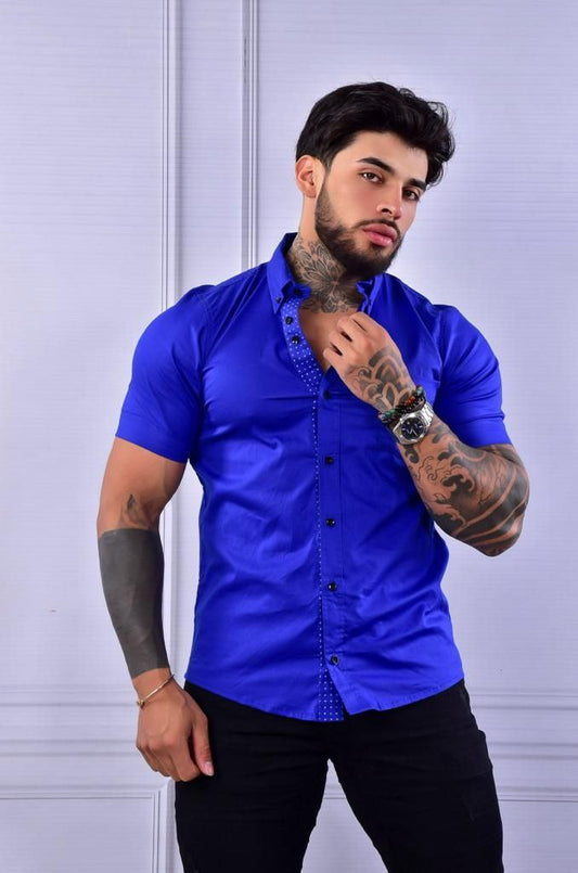 Camisa Unicolor Azul Rey