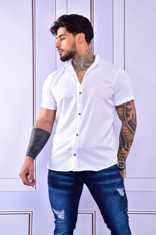 Camisa Seda Mango Blanco